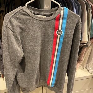 Sol Angeles Gray Sweatshirt with Vibrant Stripes